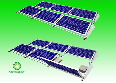 Non - Penetration Rotatable Solar Mounting System Brackets For Flat Roofs