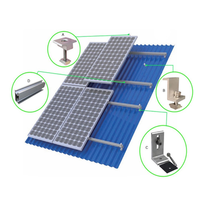 15KW 20KW Pitched Metal Roof Solar Mounting System Easy Installaion Solar Panel Kit
